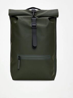 RAINS rolltop Rucksack green